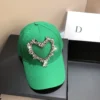 Spring Cotton Baseball Snapbacks Caps Luxury  Heart Shape Unisex Solid Color Sun Hat Outdoor Bones Adjustable