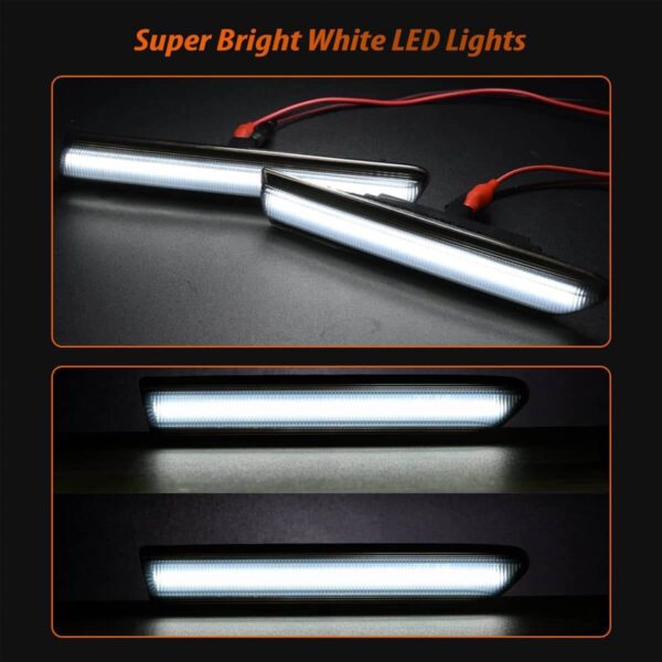 Black Lens LED Front Rear Fender Side Marker Lights For 2004-2008 Acura TL Base