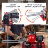 Circular Saw Blade Sharpener, 370W 3590RPM Rotary Angle Mill Grinder Sharpening Machine With 5" Grinding Wheel & 6 Saw Centerings - Fits Φ3.2" To Φ27.5" Circular Saw Blades