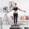 1Pc Vibration Exercise Machine With Resistant Bands For Spring Summer Fitness Remote Control Whole Body Vibration Platform Workout Equipment Home Fitness Training Equipment For Weight Loss Fat Burner
