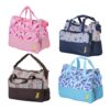 5Pcs Baby Nappy Diaper Bags Set Mummy Diaper Handbags With Diaper Pad Food Bag Bottle Bag Travel Tote Bags For Mom Dad