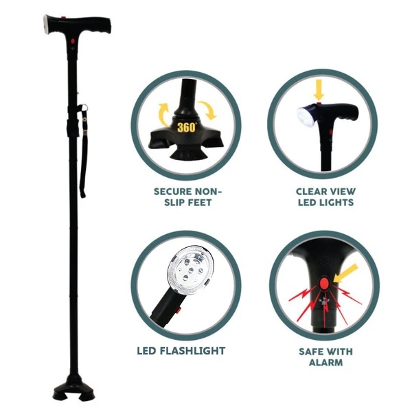 2ec58c8c-21f2-4b0b-98f5-7168d0745953.jpg Collapsible Adjustable Height Cane With LED Light Alert Button Walking Stick