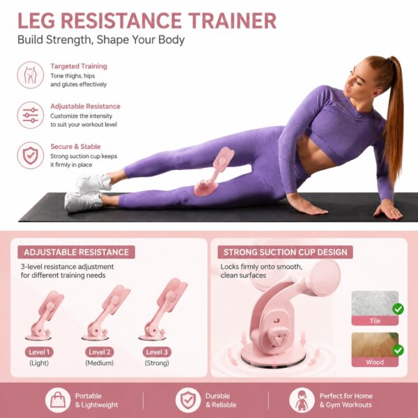 Thigh Stretch Inner Thigh Toner & Leg Exerciser For Women Men Home Workout Portable Fitness Equipment For Core Lower Body Strength Training