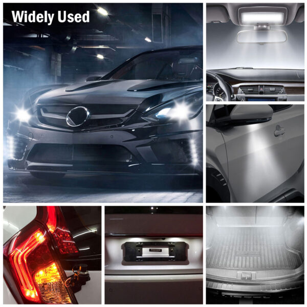 3071a08c-da46-47ad-bb87-f198e77d3d64.jpg 10Pcs Per Kit LED Car Light Bulbs 760lm T25 3528SMD 6000K Pure White Auto Lamps Replacement For Dome Map Door Trunk Signal License Plate
