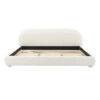 Cream Style Fabric Upholstered Bed, Simple Modern Bedroom Double Bed,King