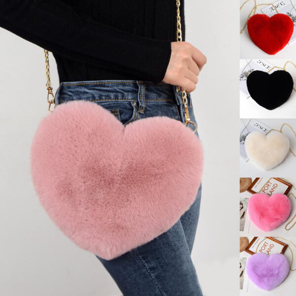 3269ea7d-f10a-4501-843e-34699f5d0578.jpg Love Bags For Women Plush Chain Shoulder Bags Valentine's Day Party Bag