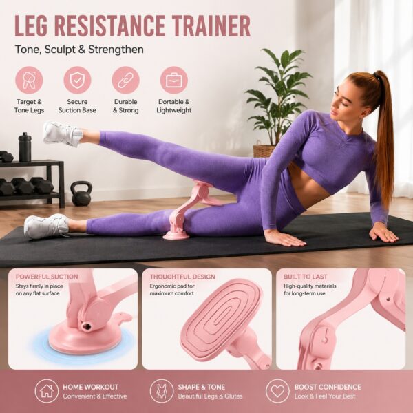 Thigh Stretch Inner Thigh Toner & Leg Exerciser For Women Men Home Workout Portable Fitness Equipment For Core Lower Body Strength Training