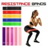 Resistance Bands Loop Set Of 10 Exercise Strength Workout Fitness Yoga Booty Band Training