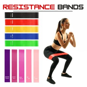 35c1612c-a431-441e-ae04-88aa7dacd52f.jpg Resistance Bands Loop Set Of 10 Exercise Strength Workout Fitness Yoga Booty Band Training