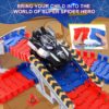 Spider-Themed Flexible Track Toy Set Includes Black And Red Spider Cars,Pickup Only