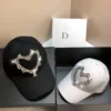 Spring Cotton Baseball Snapbacks Caps Luxury  Heart Shape Unisex Solid Color Sun Hat Outdoor Bones Adjustable