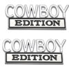 2pack Cowboy Edition Emblems, Seabee Emblem 3D Badge Decal Car Truck SUV,Refrigerator Sticker,Window Display Stickers,Bicycles, Laptops, Fridges