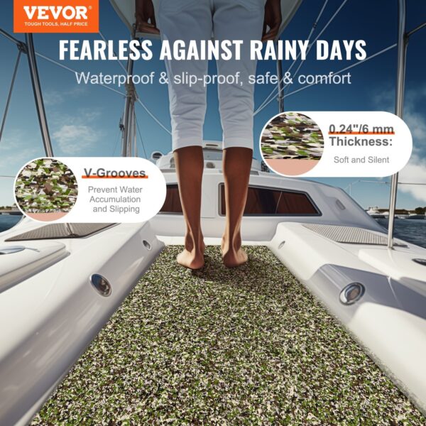 36f82ad0-4048-4bb9-a389-47156e0a22f7.jpg Boat Flooring, EVA Foam Boat Decking 94.5" X 23.6", Non-Slip Self-Adhesive Flooring, 31.1sq.ft 2 Rolls Of Marine Carpet For Boats, Yacht, Pontoon, Kayak Decking