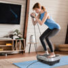 1Pc Vibration Exercise Machine With Resistant Bands For Spring Summer Fitness Remote Control Whole Body Vibration Platform Workout Equipment Home Fitness Training Equipment For Weight Loss Fat Burner