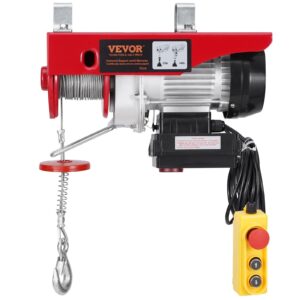 Electric Hoist Crane Winch 440 Lbs 328 Ft Wireless & 14 Ft Wired Remote