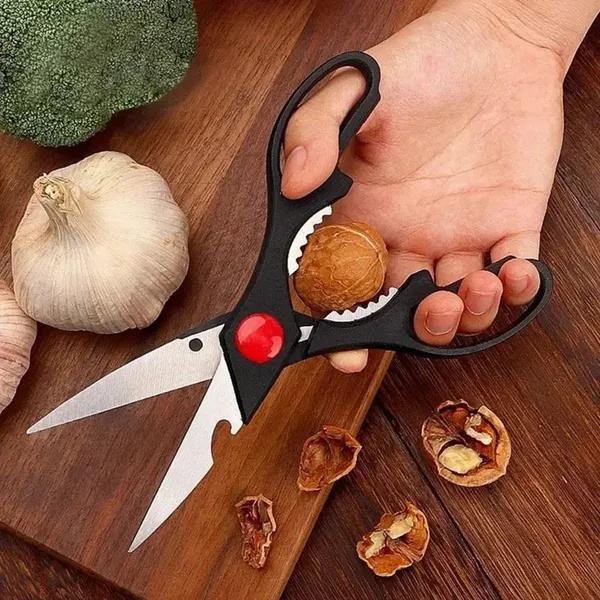 Food Scissors, Sharp Scissors With Nutcrackers, Bottle Opener, Can Opener, Vegetable Cutting Scissors, Chopping Scissors, Multi-Purpose Utensil Gadgets - USPS Shipping, Pickup Supported