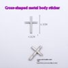 Car Metal Sticker 3D Cross Bumper Stickers