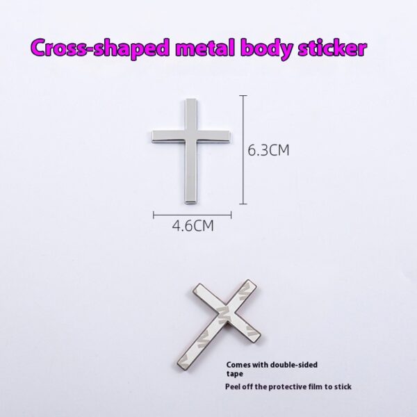 Car Metal Sticker 3D Cross Bumper Stickers