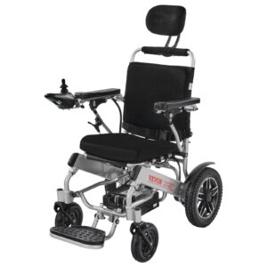 Electric Wheelchair 300lbs Capacity Adjustable Backrest Foldable 13 Mile