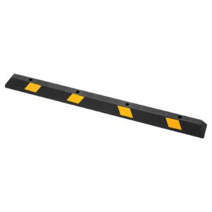 Parking Stopper, 72 Inch Heavy Duty Parking Aid For Garage, Rubber Curb Garage Floor Stopper With Reflective Strips, Vehicles Gadgets For Cars Vans Trucks Tire Wheel Guide Block Stops Bumpers