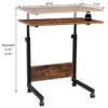 3aceb9d0-3e50-4027-86df-fe88f6593604.jpg Adjustable Tray Table Rolling Sofa Side Snack Table With Wheels Portable C-Shape Dinner Tray Tables Mobile Wooden Laptop Desk Beside Couch Bed