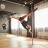 1Pc Stripper Dance Pole 45mm Spinning Static Dancing Pole With 88-108.1in Adjustable Height 551LBS Weight Capacity For Fitness Exercise Party Home Club Gym
