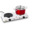 2000W Double Electric Burner Portable Dual Counter Stove Countertop Hot Plate Kitchen Cooker Stove With 5 Gear Temperature Control