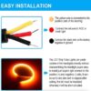 2 X 60CM Slim Amber Sequential Flexible LED DRL Turn Signal Strip For Headlight