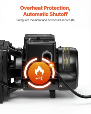 3d6a3592-5012-42c5-9b19-2868bc55d196.jpg 1 HP Shallow Well Jet Pump, AC 115/230 Volt, 1400 GPH Dual Voltage Cast Iron Well Jet Pump, With 164 Ft Max Head Lift, Automatic Pressure Switch, For Garden Irrigation Lawn Sprinkler System