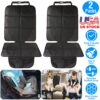 2 Packs Car Seat Protector Cushion Mat Pad For Car Renovation With Thick Padding Protector For Child Baby Car Seat Mesh Pockets