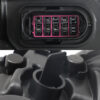 Black Headlights Compatible With Kenworth T680 2013-2021 Included Bulbs Pair