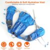 1Pc Sport Hydration Vest Running Backpack With 15oz 50oz Water Bladder Adjustable Strap Storage Bag For Trail Running Marathon Race Hiking