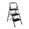 3 Step Ladder, Folding Step Stool With Wide Anti-Slip Pedal, Sturdy Steel Ladder, Lightweight, Portable Steel Step Stool