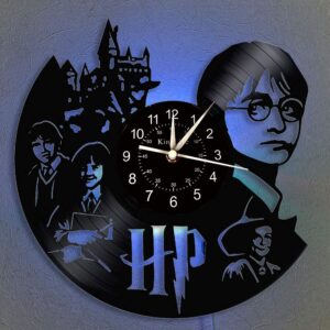 Harry Potter Vinyl Record Clock Wall Clock Vinyl Creative Skeleton Record Clock Vinyl Record Wall Clock