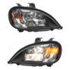 Black Halogen Headlights Assembly Compatible With Freightliner Columbia2004-2017 Pair