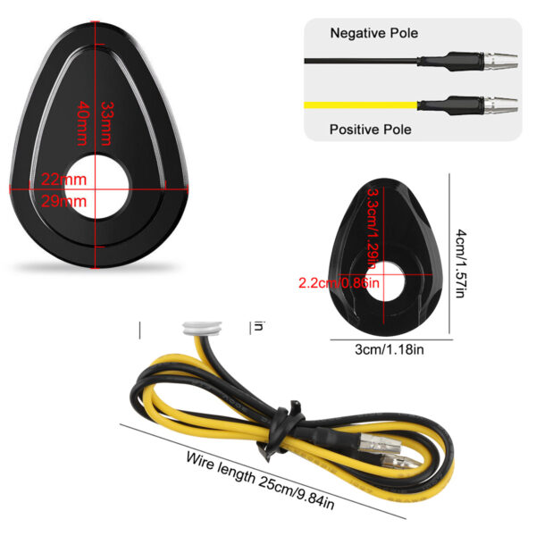 2X Mini Motorcycle LED Turn Signals Blinker Light Indicator Amber Lamp Universal