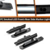 Black Lens LED Front Rear Fender Side Marker Lights For 2004-2008 Acura TL Base