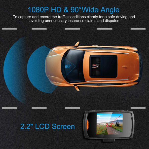 46b47241-2d10-45a2-9dfb-349c2caf4179.jpg Full HD 1080P Car DVR Recorder, 90 Degree Wide Angle Dashcam, Night Vision With Infrared Lights, Seamless Loop Recording, Support Up To 32G MMC Card