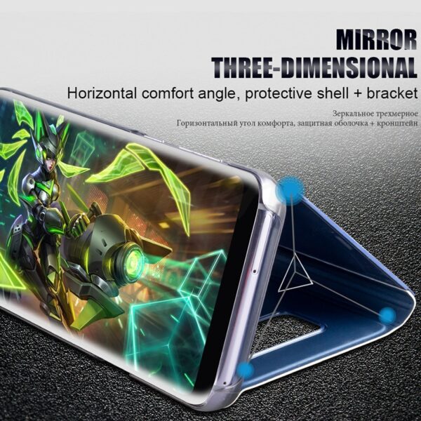 Luxury Smart Mirror Flip Phone Case For Samsung Galaxy S10E S10 S9 S8 Plus Cover  Cover