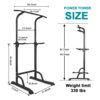 Power Tower Dip Station Adjustable Height Heavy Duty Multi-Function Fitness Training Equipment