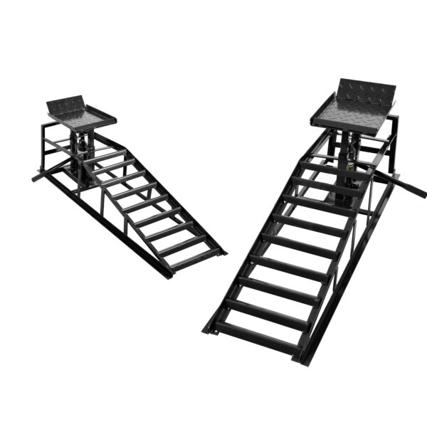 5 Ton Lifting Force Auto Car Truck Service Ramps Lifts, Garage Car Lift Hydraulic Ramps,Automotive Hydraulic Lift Repair Frame Lift 2 Pack  Black Color