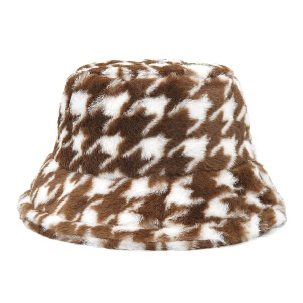 588775530 Autumn Winter Camouflage Faux Fur Bucket Hats Women Girl Fashion Warm Soft Velvet Fluffy Fisherman Hat Ladies Outdoor Panama