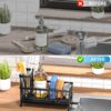 Holder For Kitchen Sink Sink Caddy Organizer With High Brush Holder Kitchen Countertop Organizers And Storage Essentials