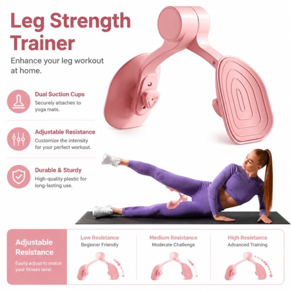 Thigh Stretch Inner Thigh Toner & Leg Exerciser For Women Men Home Workout Portable Fitness Equipment For Core Lower Body Strength Training