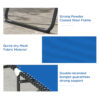 5628e543-1aee-4603-a0c9-e6f7e8fa6a72.jpg Foldable Chaise Lounge, 4-Position Reclining Back, Trifold Portable design and Breathable Mesh for Poolside,Camping, Hiking - Navy Blue
