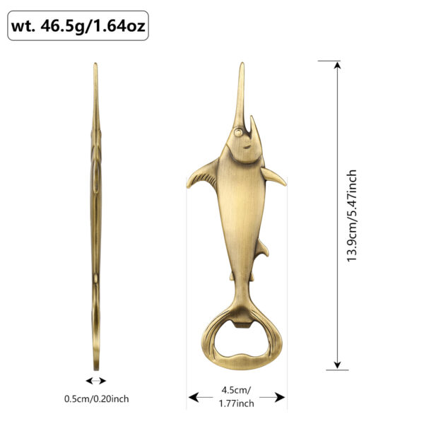Creative Swordfish Handle Metal Beer Bottle Openers Kitchen Bar Accessories Tools Beer Gifts Beer Openors Kitchen Gadgets