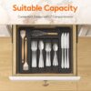 Expandable Silverware Organizer Plastic Utensil Tray For Kitchen Drawer BPA Free Flatware Cutlery Holder Space-Saving Storage For Spoons Forks