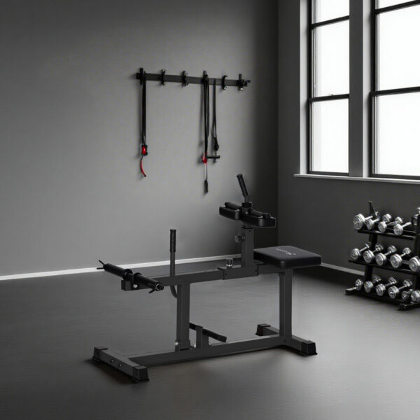 579cf507-c2cf-4331-a9ab-7df09b355d07.jpg Adjustable Steel Seated Calf Raise Exercise Strength Training Gym Equipment, Black