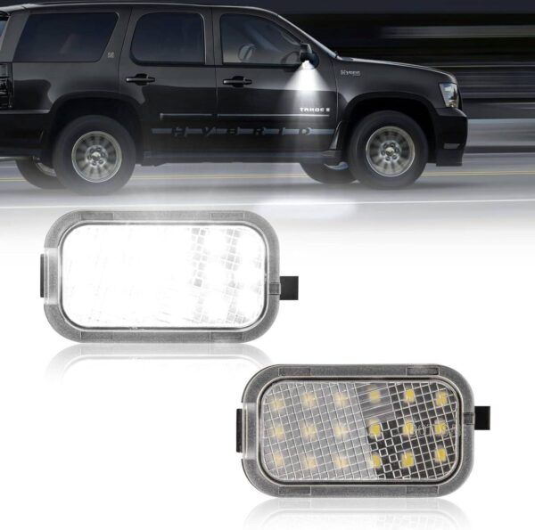 57a6bf9c-0b46-4007-930a-5b6ef4c68128.jpg 2X LED Side Mirror Puddle Lights For 07-14 Yukon Sierra Tahoe Avalanche Escalade