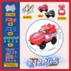 Spider-Themed Flexible Track Toy Set Includes Black And Red Spider Cars,Pickup Only